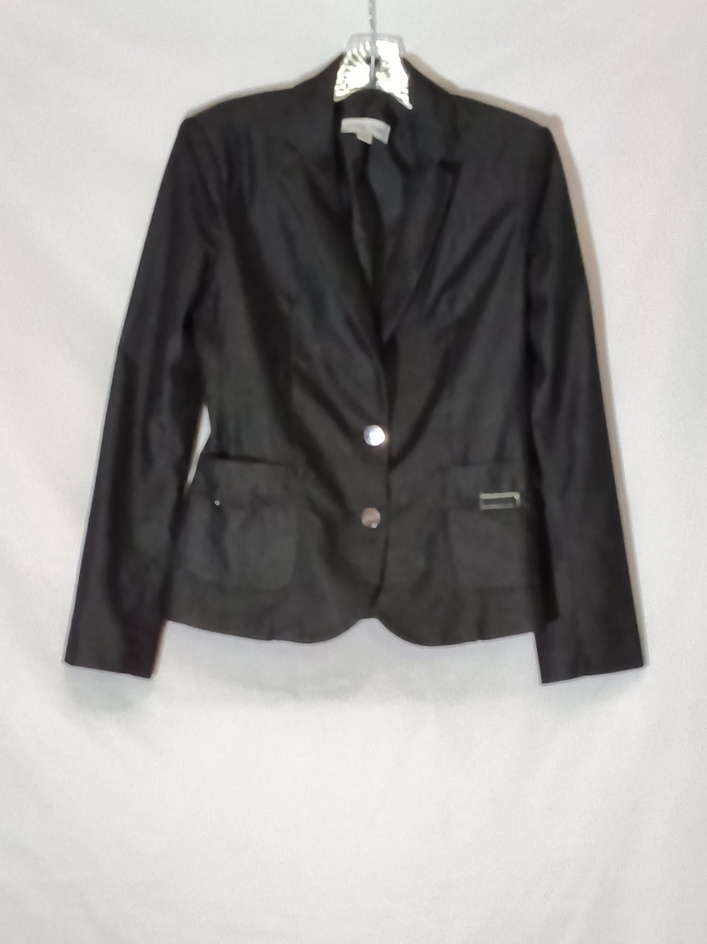 Calvin Klein Black Single-Breasted Tailored Blazer Jacket - Women's Size 6